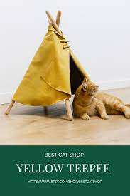 Yellow Teepees For All Cats Cat Shop Cat Bed Pet Furniture
