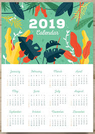 One Page Calendar 2019 Free Printable Calendar Templates Cute Calendar Calendar Design