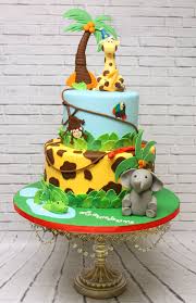 Theme Birthday Cake For Little Boy Fun Jungle Themed Birthday Cake Urbanicing Yesthisiscake Sculptedcake Customcake Jung Jungle Birthday Cakes Safari Birthday Cakes Boys 1st Birthday Cake