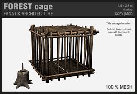Helpful stuff for guitar players. Second Life Marketplace Fanatik Forest Cage Mesh Role Play Cage With Lever Controlled Door