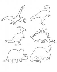 Multiple Dinosaur Stencils Printable Crafts Dinosaur Stencil Dinosaur Crafts Dinosaur Template