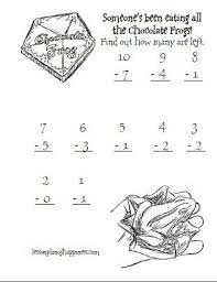 chocolate frog subtraction lesson plan of happiness harry potter lessons harry potter harry potter classroom