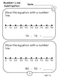 Subtracting Multiples Of 10 Pages Number Lines First Grade 1 Nbt 6 Number Line Subtraction Number Line Subtraction