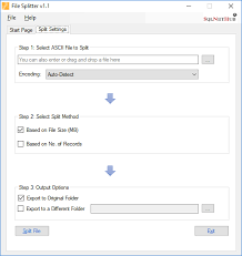 File Splitter Is A Simple Yet Powerful Utility That Allows The User To Easily Split Ascii Files Such As Text And Csv Files Into Smal Splitters Ascii Sql Server