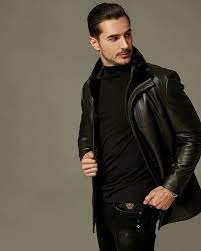 Goatskin Wind Jacket With Mink Fur Lining Palaleather Leather Jacket Leather Jacket Men Leather Men