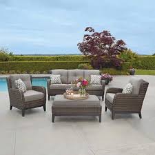 Eastport 4 Piece Seating Set Resin Patio Furniture Outdoor Patio Designs Patio