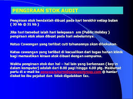 Pengurusan stok yang tidak sistematik adalah bencana & malapetaka bagi sesebuah bisnes. Modul 5 Pengurusan Stok Di Cawangan Klinik Polisi