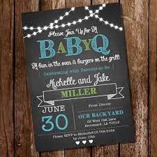 Chalkboard Baby Q Baby Shower For A Boy Bbq Baby Shower Invitation Sunshine Parties