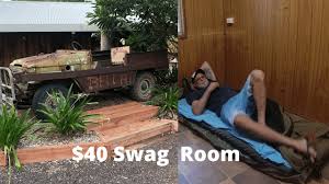 Bark Hut Inn & The $40 Swag Room - YouTube