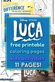 Printable coloring pages for kids of all ages. Free Luca Printable Coloring Sheets And Kids Activities