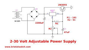 Lm317 Power Variable Supply Voltage Regulator Power Supply Circuit Electrical Circuit Diagram