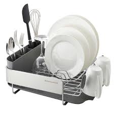 Although this item looks very small it has some features that means it can hold plenty of plates etc. Kitchenaid Compact Dish Drying Rack Costco