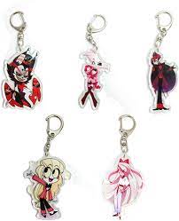 Amazon.com: IPLD 5pcs Hazbin Hotel Keychain,Anime Character Alastor Cosplay  Costume Keyring Pendants