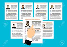 If an employer likes your cv they might ask you to come to a job interview. Human Resources Management Select Employee Recruitment Concept Of Human Resources Management Cv Application Selecting Staff Vector Illustration In Flat Design Royalty Free Cliparts Vectors And Stock Illustration Image 136277323