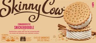 Order online nestle skinny cow cookies 'n cream low fat ice cream sandwiches on www.donelans.com. Skinny Cow Cinnamontastic Snickerdoodle Low Fat Ice Cream Sandwiches 6 Ct 4 Fl Oz Kroger