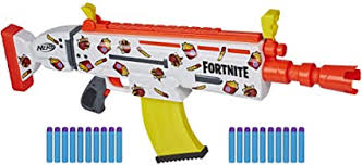 Find nerf guns fortnite in canada | visit kijiji classifieds to buy, sell, or trade almost anything! Amazon Com Nerf Fortnite Ar Durrr Burger Motorized Blaster Customizing Stickers 20 Darts 10 Dart Clip For Youth Teens Adults Amazon Exclusive Toys Games