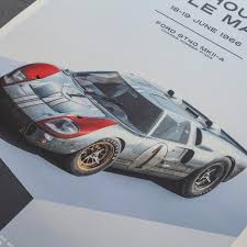 Regarder le mans 66 en haute qualité 1080p, 720p. Poster Ford Gt40 Style B Le Mans 1966 Stradale