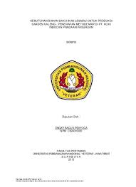 Pt indonesia epson industry mempunyai karyawan lebih dari 10.000 dan menghasilkan 1 juta printer dalam 1 bulan. Kebutuhan Bahan Baku Ikan Lemuru Untuk Produksi Sarden Kaleng Penerapan Metode Mrp Di Pt Koki Indocan Pandaan Pasuruan