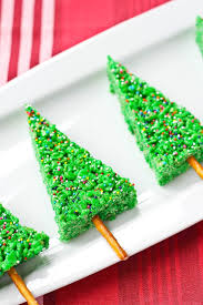 Christmas Tree Rice Krispie Treats Are So Simple To Make And Kids Adore The Fun Shape And Color If Yo Krispie Treats Christmas Christmas Treats Holiday Treats