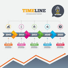 Timeline Infographic With Arrows Stock Vector Colourbox