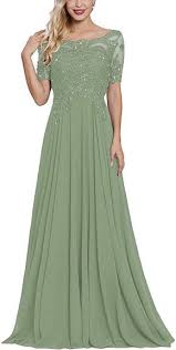 Lace Applique Beaded Mother Of The Bride Dresses Long With Sleeves Bateau Neck Max Mother Of The Bride Dresses Long Evening Gowns Formal Formal Evening Dresses