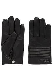 Mercedes Benz Collection Nappa Leather Gloves With Smocked Detail Leather Gloves Leather Gloves