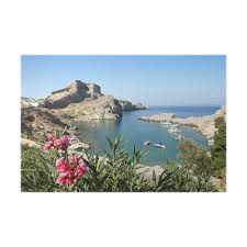 Pay your florist direct using mastercard or visa. St Pauls Bay In Lindos Rhodes Island Greece Poster Pixers We Live To Change
