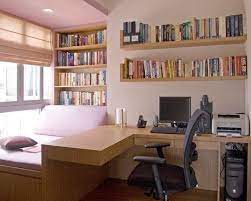 Inspiration for a small corner home office. Small Bedroom Office Office Interior Design Home Office Layout Contemporary Home Office