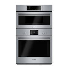 bosch 500 series 30 in combination electric wall oven with european convection and microwave in stainless steel hbl57m52uc the home depot