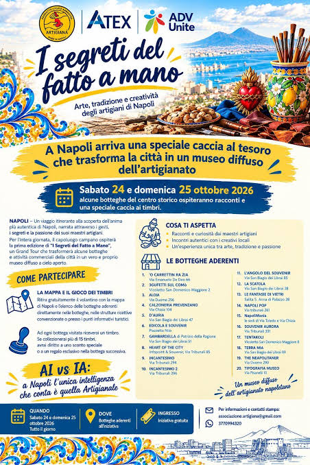 Alla scoperta dell'artigianato napoletano: due giorni di tour gratuito tra  le botteghe - Grandenapoli.it