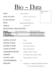 A biodata format for a job also lists your educational qualifications and prior job whatever may be the kind of job summary you're putting together, whether a biodata. Biodata Resume Format Sample For Job Biodata Format For Job Application In Word Download Biodata Format Biodata Format Download Bio Data