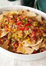 Cheesy Nacho Bake Recipe Recipes Food Baked Nachos