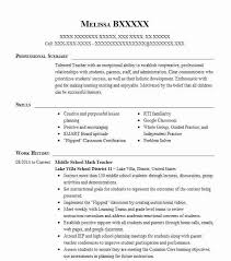 Middle School Math Teacher Resume Example Livecareer