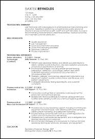 traditional lab technician examples