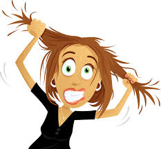 Image result for cartoon of woman pulling hair out