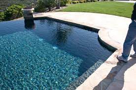 This finish produces a medium blue water color. 31 Pebble Sheen Ocean Blue Ideas Backyard Pool Pool Colors Pool Finishes