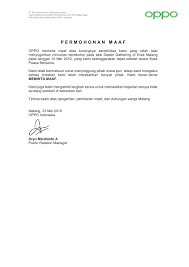 Kemudian, surat pernyataan kelakuan baik, permohonan maaf, belum menikah, sekolah hingga cpns. Lalai Terkait Menu Dealer Gathering Oppo Indonesia Minta Maaf Times Indonesia