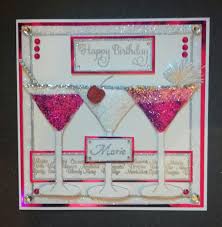 Pretty Birthday Cards For Women Cocktails Chloes Creative Cards Wine Birthday Cards Birthday Cards Diy