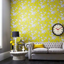 Living Room Wallpaper Ideas Wallpaper Living Room Home Decor Yellow Wallpaper