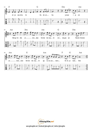 Her Sehidin Ardindan Gitar Nota Tab Gitaregitim Net Notalara Dokulmus Muzik Keman Flut