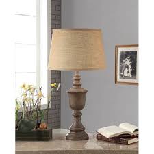 Better Homes And Gardens Rustic Wood Finish Table Lamp Walmart Com Walmart Com