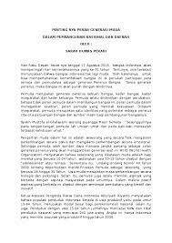 Peranan pemuda dalam pembangunan daerah. Doc Penting Nya Peran Generasi Muda Dalam Pembangunan Nasional Dan Daerah Oleh Sarah S Kamal Academia Edu