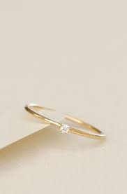 Vow Vrai Oro Wedding Promise Ring Simple Tiny Diamond Engagement Ring Available In 18k Ye Promise Rings Simple Diamond Engagement Rings Fine Jewelry Ring