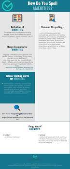 More images for how do you spell amenities » Correct Spelling For Amenities Infographic Spellchecker Net