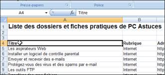 Selectionner Rapidement Un Tableau Excel