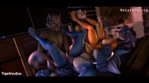 Archived - Sly Cooper x Carmelita Fox x Fox x Krystal Orgy Sex Scenes