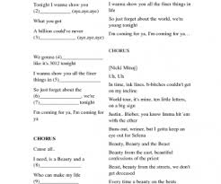 Song Worksheet The Beauty And A Beat By Justin Bieber