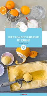Selbst Gemachtes Orangeneis Mit Joghurt Rezept Orangeneis Rezepte Essen