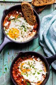 Spicy Turkish Style Baked Eggs Shakshuka Salted Mint Recipe Shakshuka Food Delicious Healthy Recipes