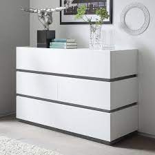 Maybe you would like to learn more about one of these? Commode Design Blanc Laque Et Gris Linus Cdiscount Maison